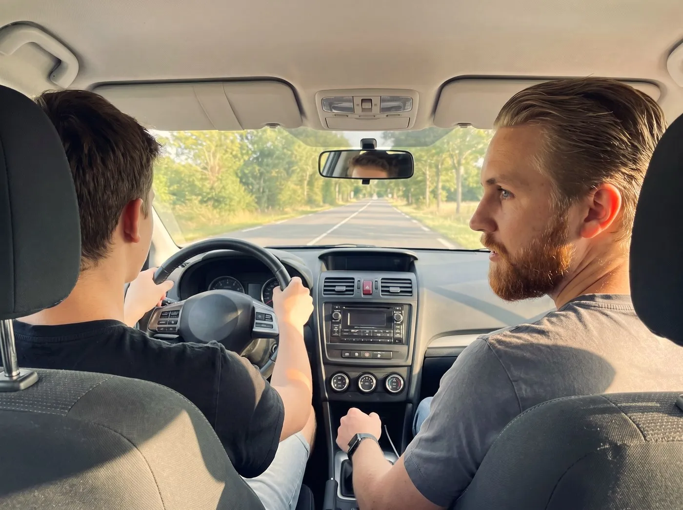 Un élève au volant, Pierre à la place de l’enseignant