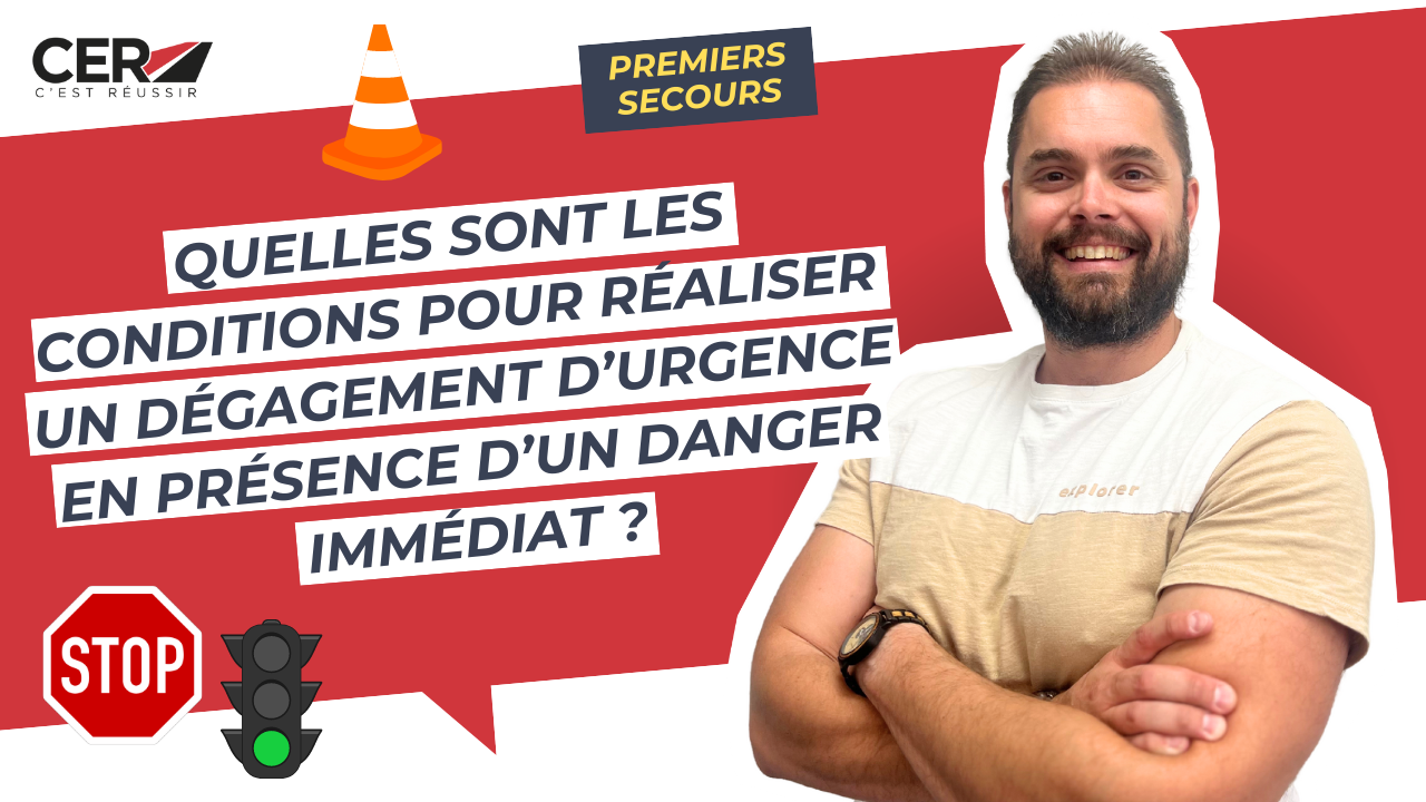 Quelles sont les conditions pour réaliser un dégagement d'urgence d'une victime en présence d'un danger réel, immédiat et non contrôlable ?